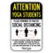 Signmission Public Safety Sign-Yoga Students Practice Social Distancing, Heavy-Gauge, 12" H, A-1218-25360 A-1218-25360 - alternate 1